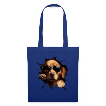 Drôle de chiens Propriétaire de chien Chien mignon Retriever - Sac en tissu - bleu royal - Devant