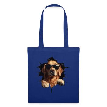 Drôle de chiens Propriétaire de chien Chien mignon Retriever - Sac en tissu - bleu royal - Devant
