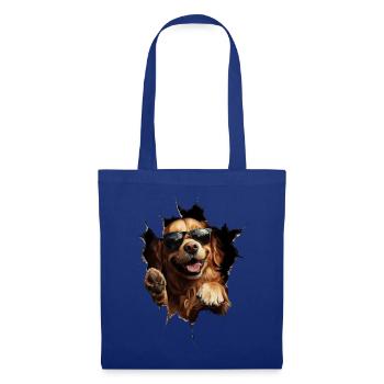 Drôle de chiens Propriétaire de chien Chien mignon Retriever - Sac en tissu - bleu royal - Devant