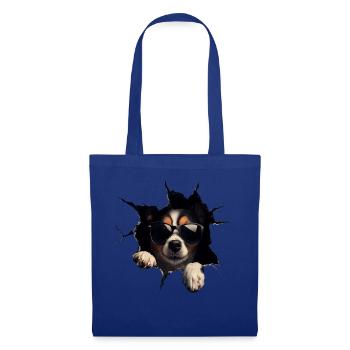Drôle de chien propriétaire Chien mignon Terrier - Sac en tissu - bleu royal - Devant