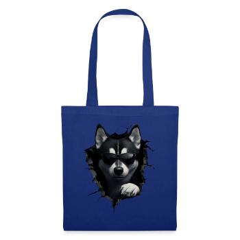Drôle de chiens Propriétaire de chien Chien mignon Husky - Sac en tissu - bleu royal - Devant