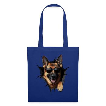 Drôle de chien propriétaire Chien mignon Chien de berger - Sac en tissu - bleu royal - Devant
