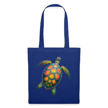 Amoureux des tortues de mer Motif safari animalier - Sac en tissu - bleu royal - Devant