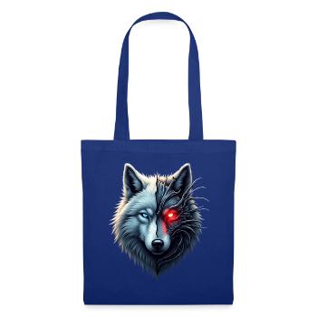 Funny Robot Art Wolf Cyborg Animal AI Wolf - Tote Bag - royal blue - Front