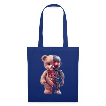 Robot Drôle Tech Ours En Peluche Cyborg Animal Ours - Sac en tissu - bleu royal - Devant