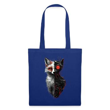 Lustiger Roboter Fuchs Cyborg Tier Fox Süßer Fuchs - Stoffbeutel - Royalblau - Vorne