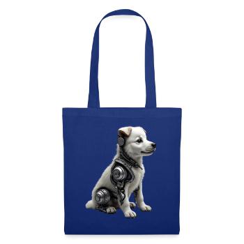 Drôle Robot Chien Cyborg Animal AI Chien Robot - Sac en tissu - bleu royal - Devant