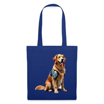Drôle Robot Chien Cyborg Animal AI Chien Robot - Sac en tissu - bleu royal - Devant