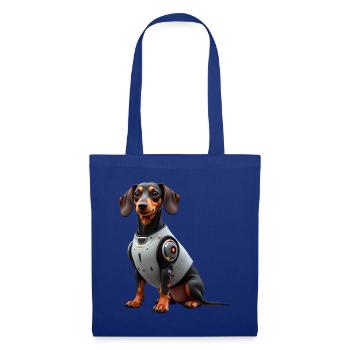 Drôle Robot Chien Cyborg Animal AI Chien Robot - Sac en tissu - bleu royal - Devant