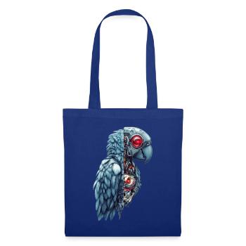 Lustige Roboter Kunst Papagei Cyborg Vogel Parrot - Stoffbeutel - Royalblau - Vorne