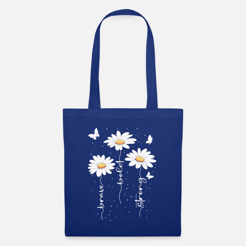 Sommer Blumen Blume Inspiration Motivation Spruch - Stoffbeutel - Royalblau
