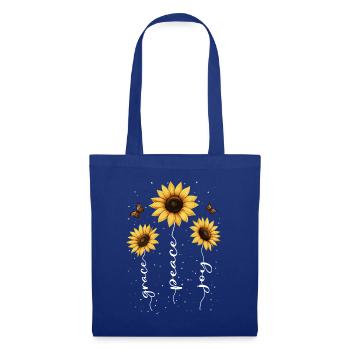 Fleurs d’été Fleur Inspiration Dicton de motivation - Sac en tissu - bleu royal - Devant