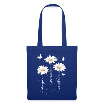 Fleurs d’été Fleur Inspiration Dicton de motivation - Sac en tissu - bleu royal - Devant