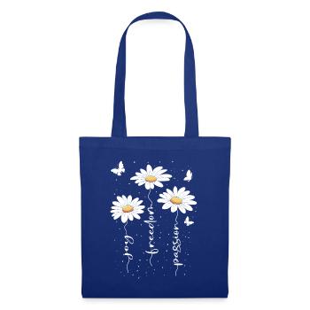 Fleurs d’été Fleur Inspiration Dicton de motivation - Sac en tissu - bleu royal - Devant