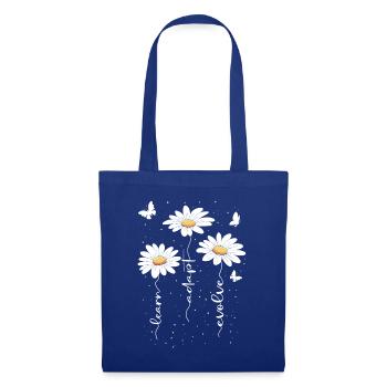Fleurs d’été Fleur Inspiration Dicton de motivation - Sac en tissu - bleu royal - Devant