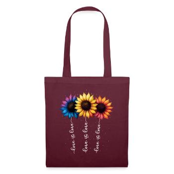 Summer Flowers Inspiration Love LGBTQ Rainbow - Tote Bag - burgundy - Front