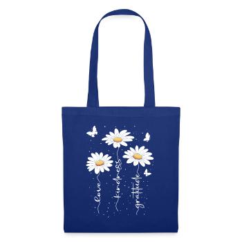 Fleurs d’été Fleur Inspiration Dicton de motivation - Sac en tissu - bleu royal - Devant