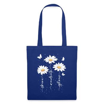 Fleurs d’été Fleur Inspiration Dicton de motivation - Sac en tissu - bleu royal - Devant