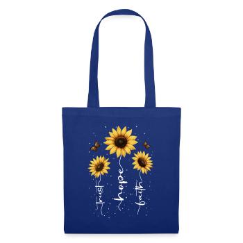 Fleurs d’été Fleur Inspiration Dicton de motivation - Sac en tissu - bleu royal - Devant