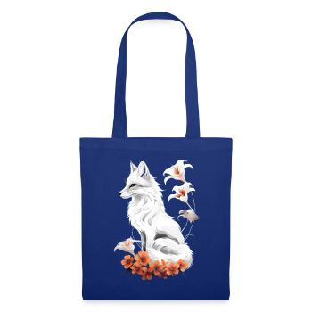 Fox Lover Woodland Flowers Art Foxes Cute Fox - Tote Bag - royal blue - Front