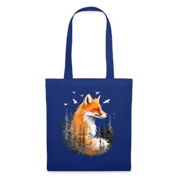 Fox Lover Woodland Flowers Art Foxes Cute Fox - Tote Bag - royal blue - Front
