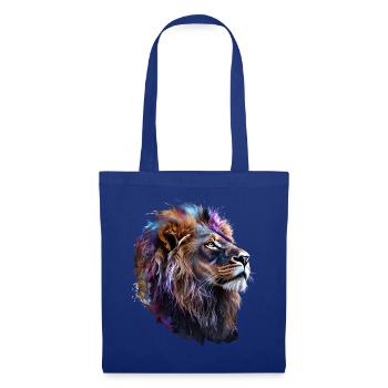 Lion Lover Wildlife Safari Art Lion Colorful - Tote Bag - royal blue - Front