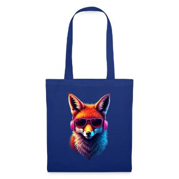 Drôle Renard Renard Art Animal Nature Animaux Animaux Sauvages - Sac en tissu - bleu royal - Devant