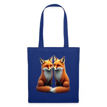 Drôle Renard Renard Art Animal Nature Animaux Animaux Sauvages - Sac en tissu - bleu royal - Devant