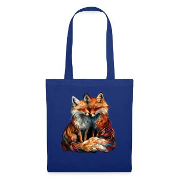 Drôle Renard Renard Art Animal Nature Animaux Animaux Sauvages - Sac en tissu - bleu royal - Devant