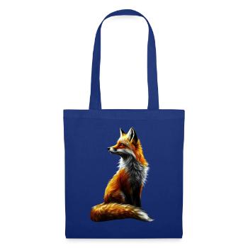 Lustiges Fuchs Fox Kunst Tier Natur Wildtier Tiere - Stoffbeutel - Royalblau - Vorne