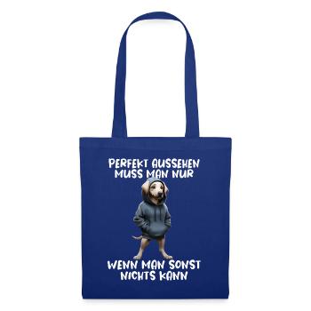 chien drôle disant amoureux des animaux chien drôle chien - Sac en tissu - bleu royal - Devant