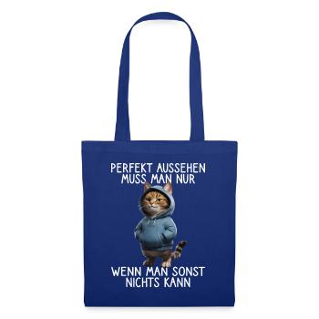 Drôle de chats disant amoureux des animaux Drôle de chat chat - Sac en tissu - bleu royal - Devant