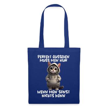 Drôle de chats disant amoureux des animaux Drôle de chat chat - Sac en tissu - bleu royal - Devant