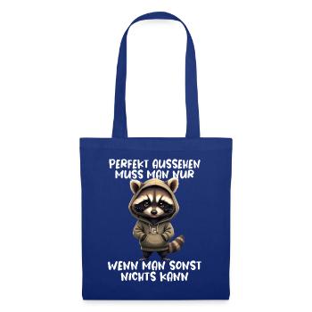 Drôle de raton laveur disant Amoureux des animaux Drôle de raton laveur - Sac en tissu - bleu royal - Devant