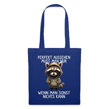 Drôle de raton laveur disant Amoureux des animaux Drôle de raton laveur - Sac en tissu - bleu royal - Devant