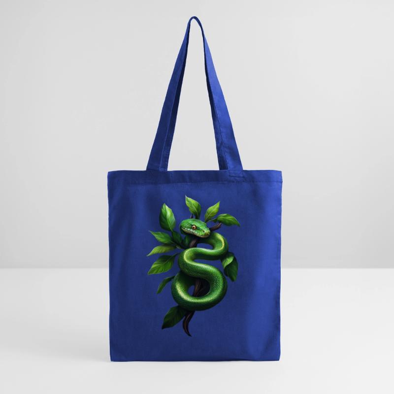 Green Tree Python Snakes Lover Terrarium Tote Bag
