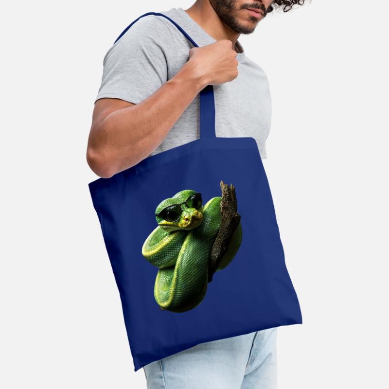 Green Tree Python Snakes Lover Terrarium Tote Bag