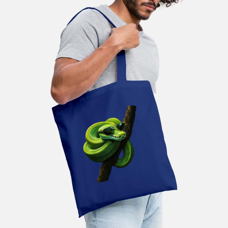 Green Tree Python Snakes Lover Terrarium Tote Bag