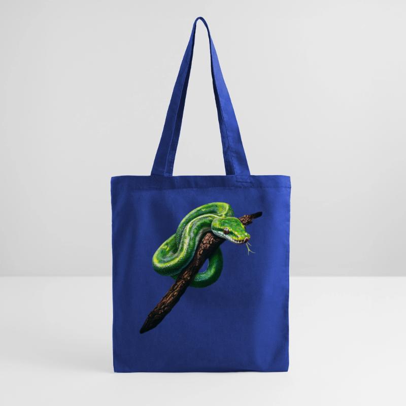 Green Tree Python Snakes Lover Terrarium Tote Bag