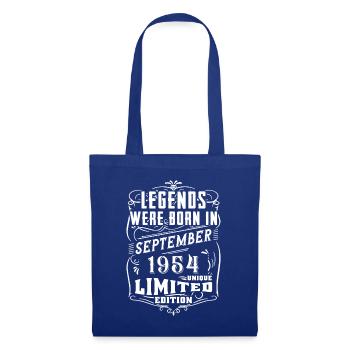 Geburtstag September 1954 Limited Edition Legende - Stoffbeutel - Royalblau - Vorne