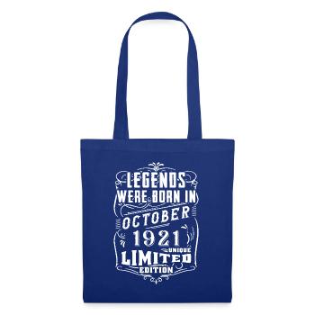 Birthday October 1921 Limited Edition Legend - Tote Bag - royal blue - Front