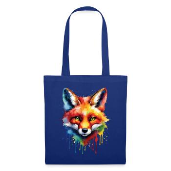 Drôle Renard Renard Art Animal Nature Animaux Animaux Sauvages - Sac en tissu - bleu royal - Devant