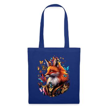 Lustiges Fuchs Fox Kunst Tier Natur Wildtier Tiere - Stoffbeutel - Royalblau - Vorne