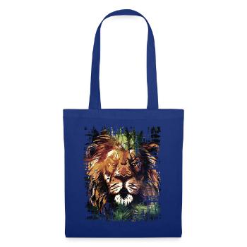 Lion Lover Wildlife Safari Art Lion Colorful - Tote Bag - royal blue - Front