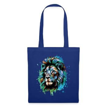 Lion Lover Wildlife Safari Art Lion Colorful - Tote Bag - royal blue - Front