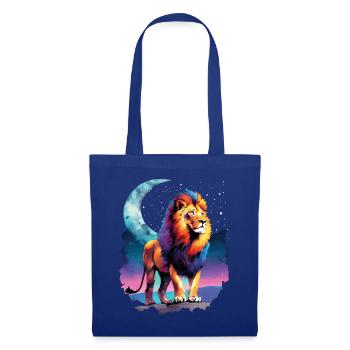 Lion Lover Wildlife Safari Art Lion Colorful - Tote Bag - royal blue - Front