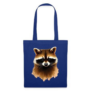 Raccoon Motif Animal Lover Art Artwork - Tote Bag - royal blue - Front