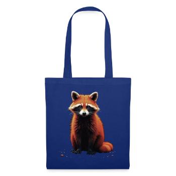 Raccoon Motif Animal Lover Art Artwork - Tote Bag - royal blue - Front