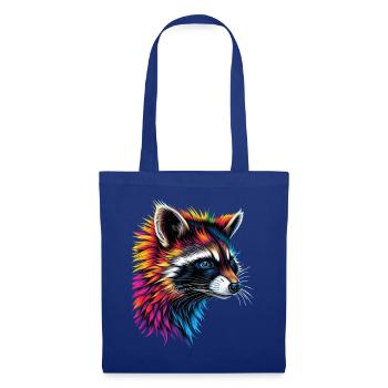 Raccoon Motif Animal Lover Art Artwork - Tote Bag - royal blue - Front