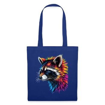 Raccoon Motif Animal Lover Art Artwork - Tote Bag - royal blue - Front